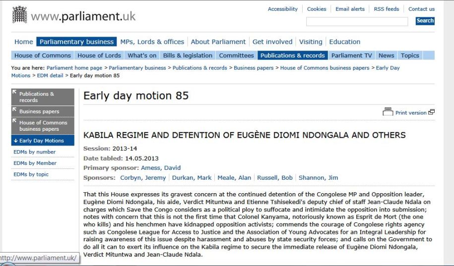MOTION DE 6 DEPUTES ANGLAIS CONTRE LE REGIME KABILA Motion-au-parlement-sur-diomi-ndongala-et-les-autres-prisonniers-politiques