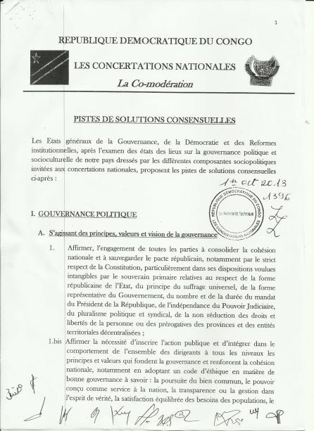 RDC: Loi d’amnistie pour faits de guerre et infractions politiques Rapport-concertations-nationales-1-001