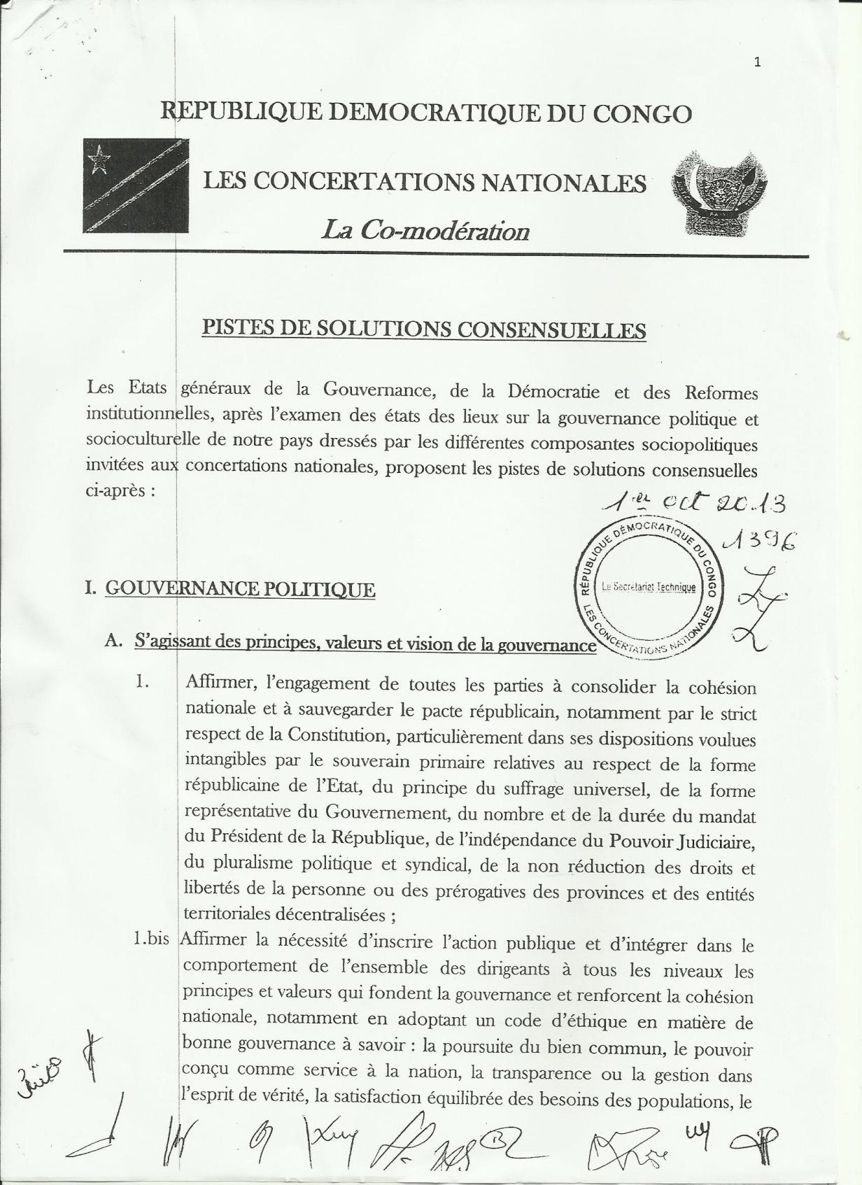 LE PRÉSIDENT DE LA RÉPUBLIQUE DÉMOCRATIQUE DU CONGO SÈME SON PAYS D’INTERDITS ? Rapport-concertations-nationales-1-0011