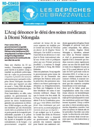 EUGENE DIOMI NDONGALA, LE PRISONNIER POLITIQUE DU REGIME KABILA - Page 30 Depeche-de-brazza-21-11-14-acaj