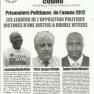 PRISONNIERS POLITIQUES 2012 EN RDC