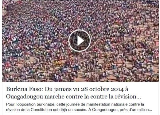 video un million de burkinabes contre revision constitution