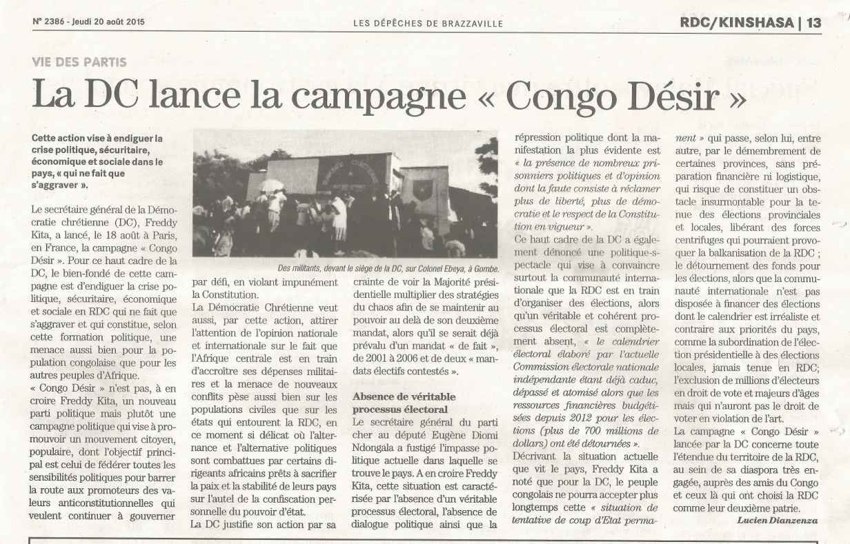 RDC: Kin-kiey Mulumba crée «Kabila Désir» pour soutenir la vision du chef de l’Etat Depeche-20-08-15-001