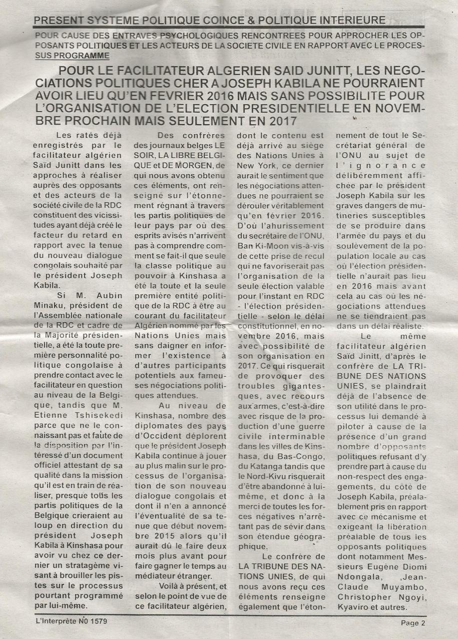 EUGENE DIOMI NDONGALA, LE PRISONNIER POLITIQUE DU REGIME KABILA - Page 38 Interprete-181115-1