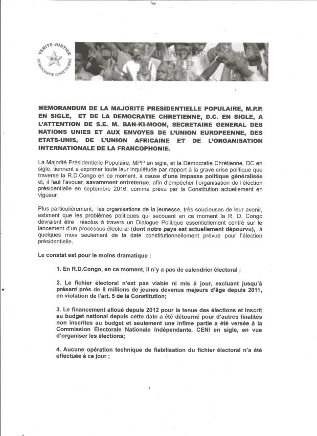 EUGENE DIOMI NDONGALA, LE PRISONNIER POLITIQUE DU REGIME KABILA - Page 40 Memorandum-signe0001